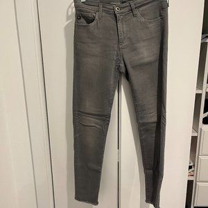 AG The Stevie Ankle Slim Straight Ankle Gray